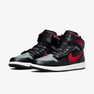 Air Jordan 1 High Flyease Black Gym Red Smoke Grey